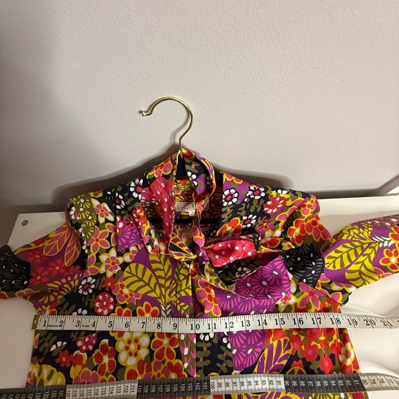 Flora Bea Natalee Dress - Blueberry Hill - 100% Silk - Small - Picture 8 of 9